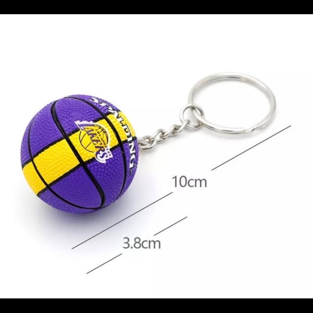 NBA Lakers Mini Spalding Basketball Keychain